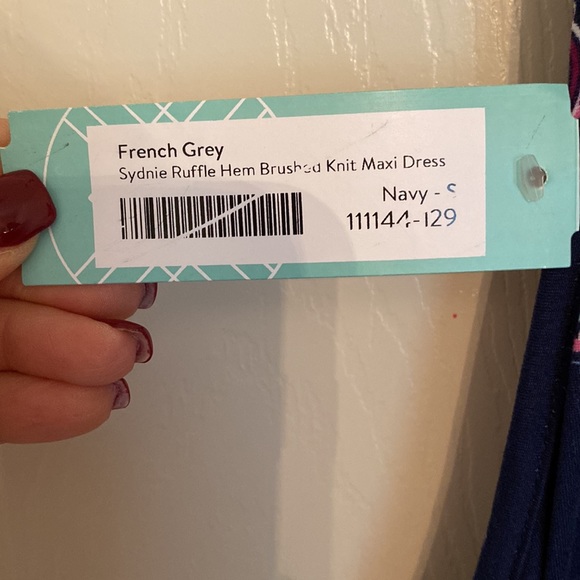 NWT-French Grey- Cotten Maxi Dress- Size Small - Picture 2 of 4